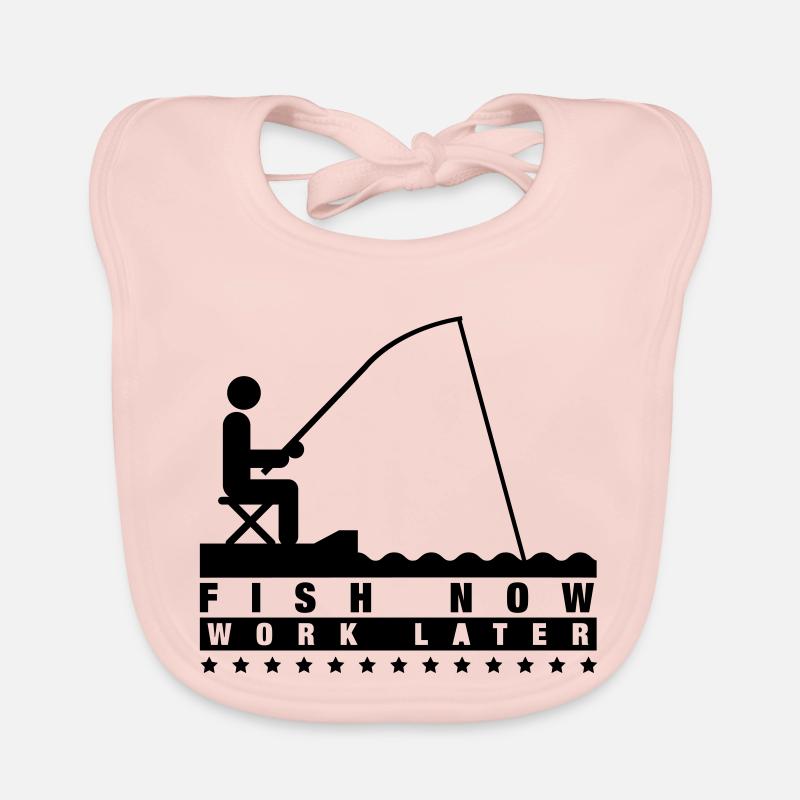 fish_now_work_later_f1 Organic Baby Bibs