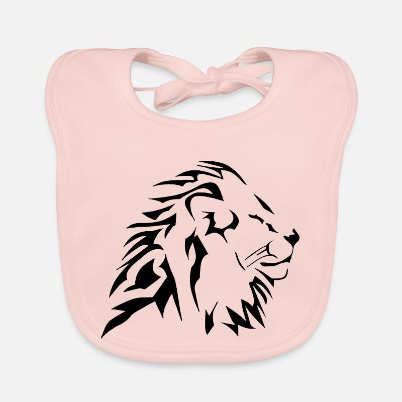 tshirt vector tribal lion Organic Baby Bibs