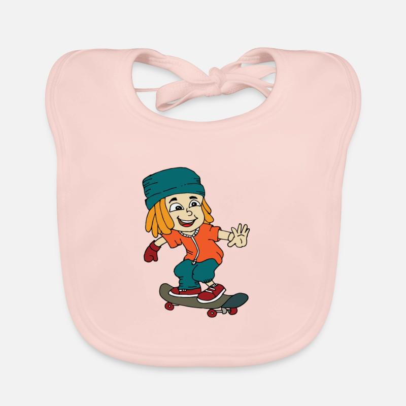 Skateboad kid Organic Baby Bibs