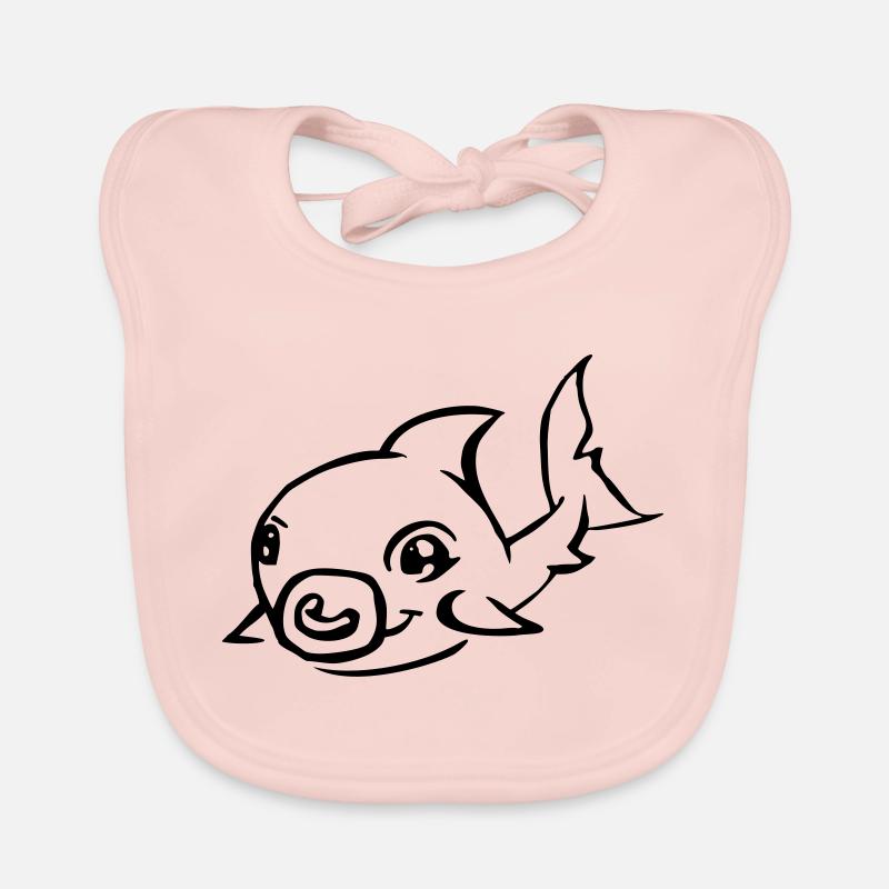 mignon bébé requin noir Bavoir bio Bébé