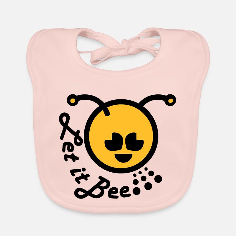 Qu’il abeille émoticône heureuse Bavoir bio Bébé