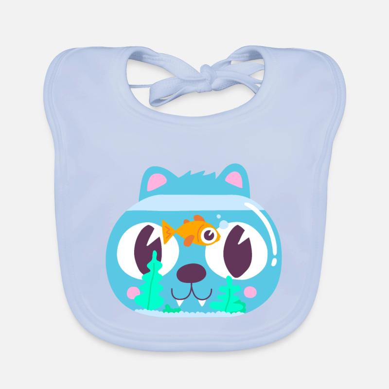Chat dans un bocal Bavoir bio Bébé