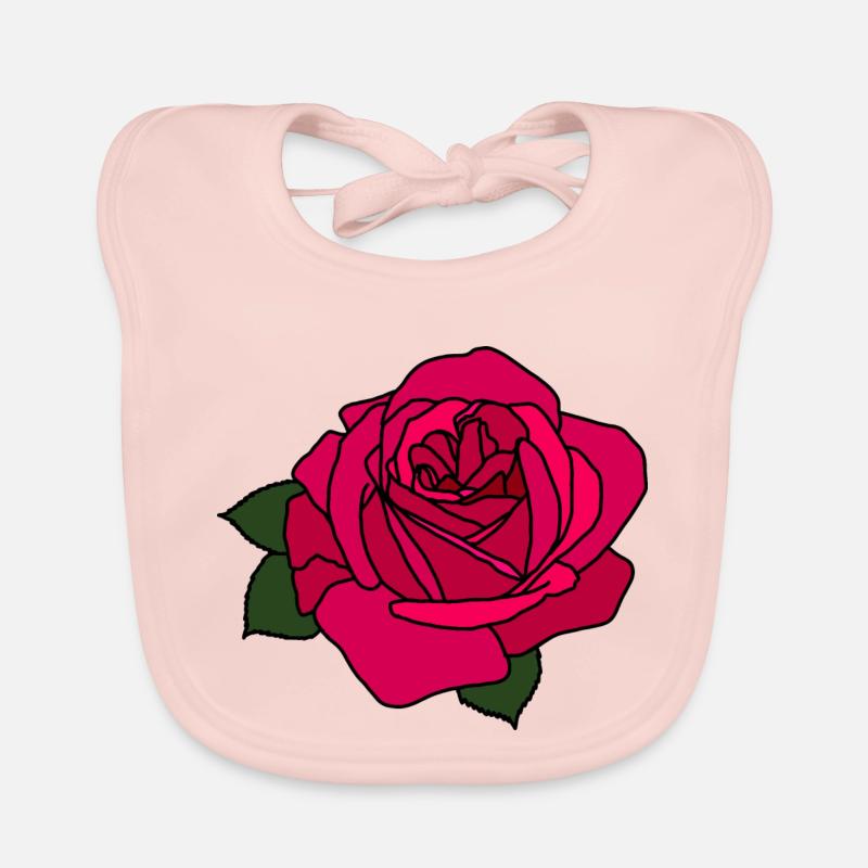 Rose Bavoir bio Bébé