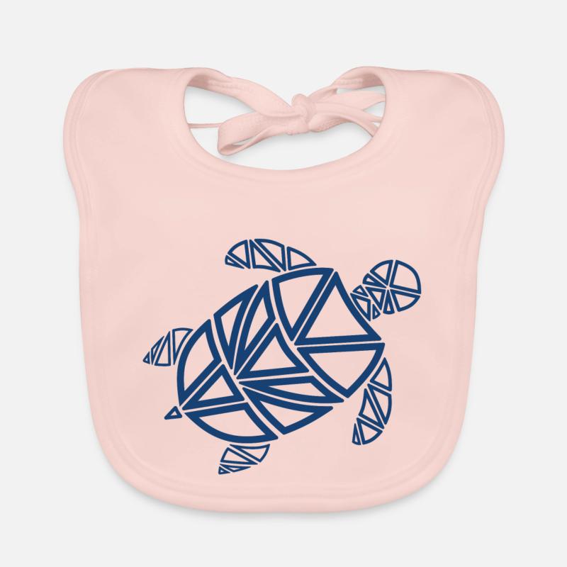 Tortue - Bavoir bio Bébé - rose