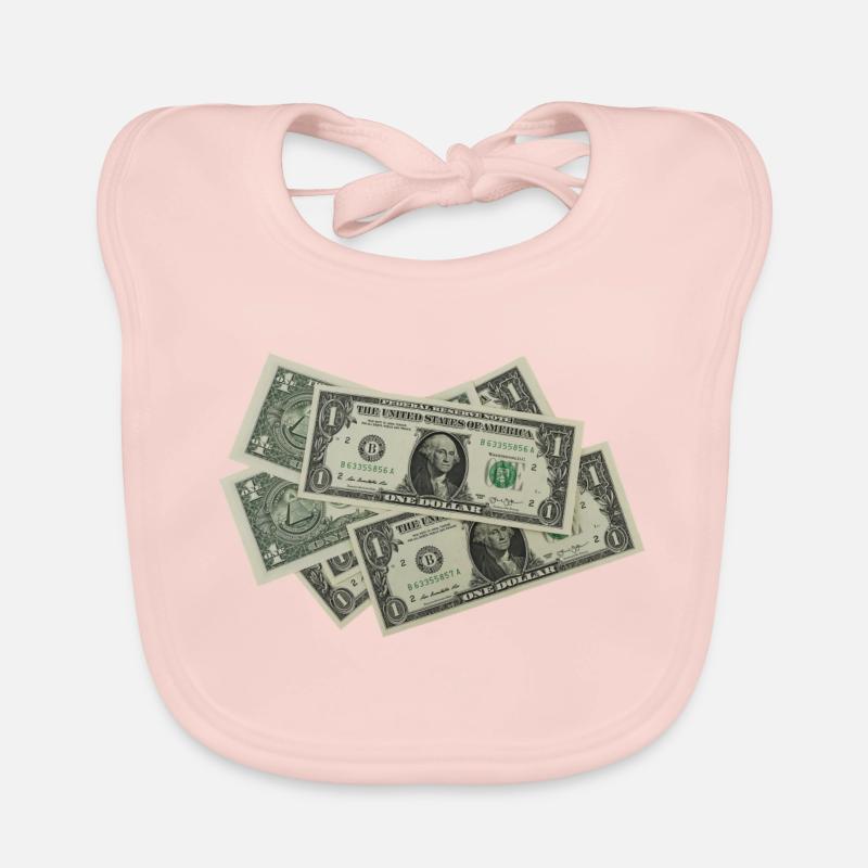 Banknotes Gift Idea Organic Baby Bibs
