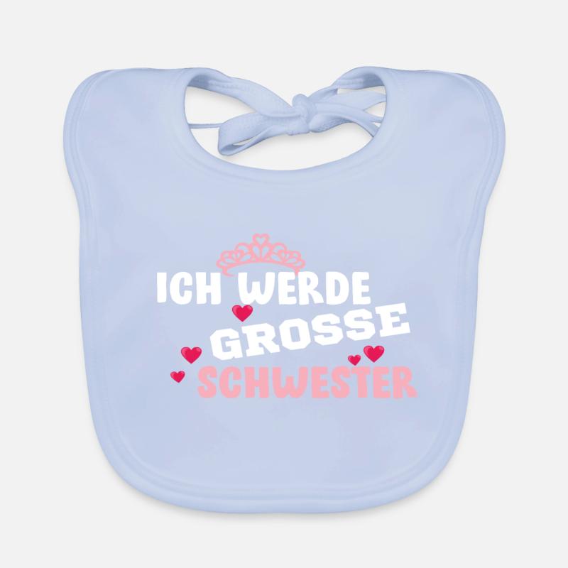 Ich werde grosse Schwester Baby Bio-Lätzchen