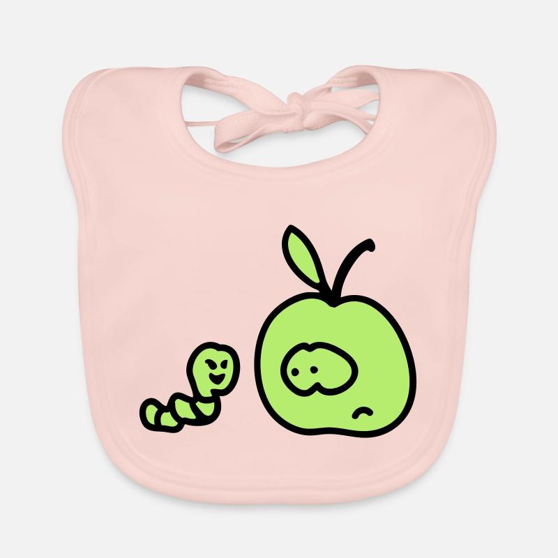 Wurm trifft Apfel Baby Bio-Lätzchen