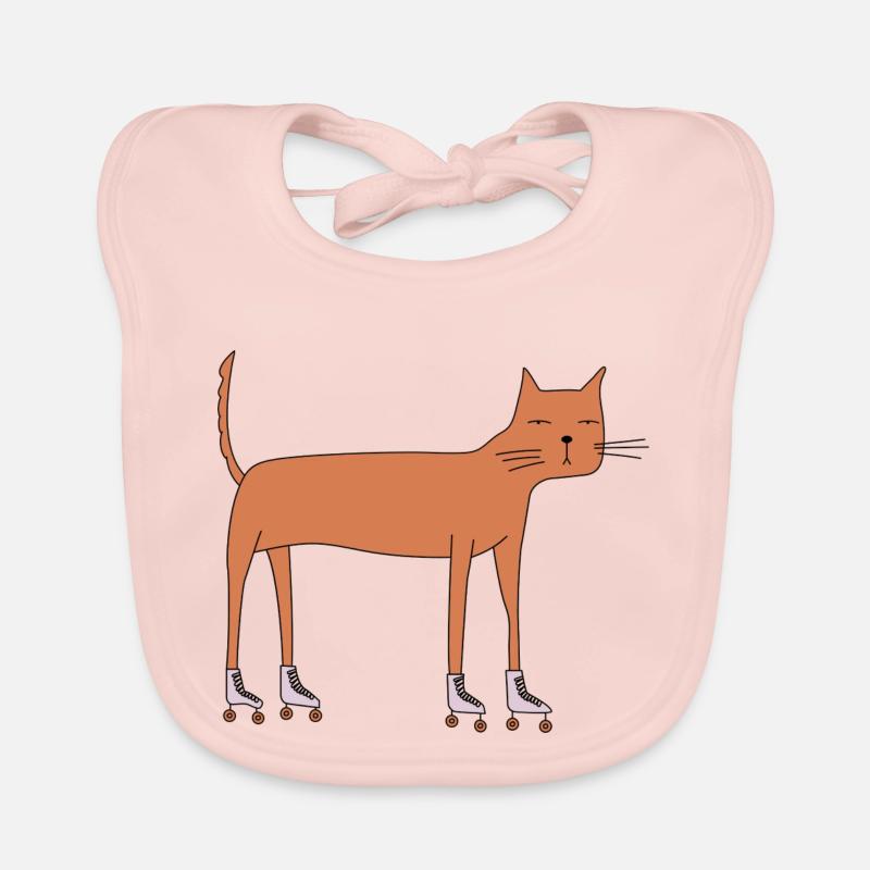 Chat sur roller quad Bavoir bio Bébé