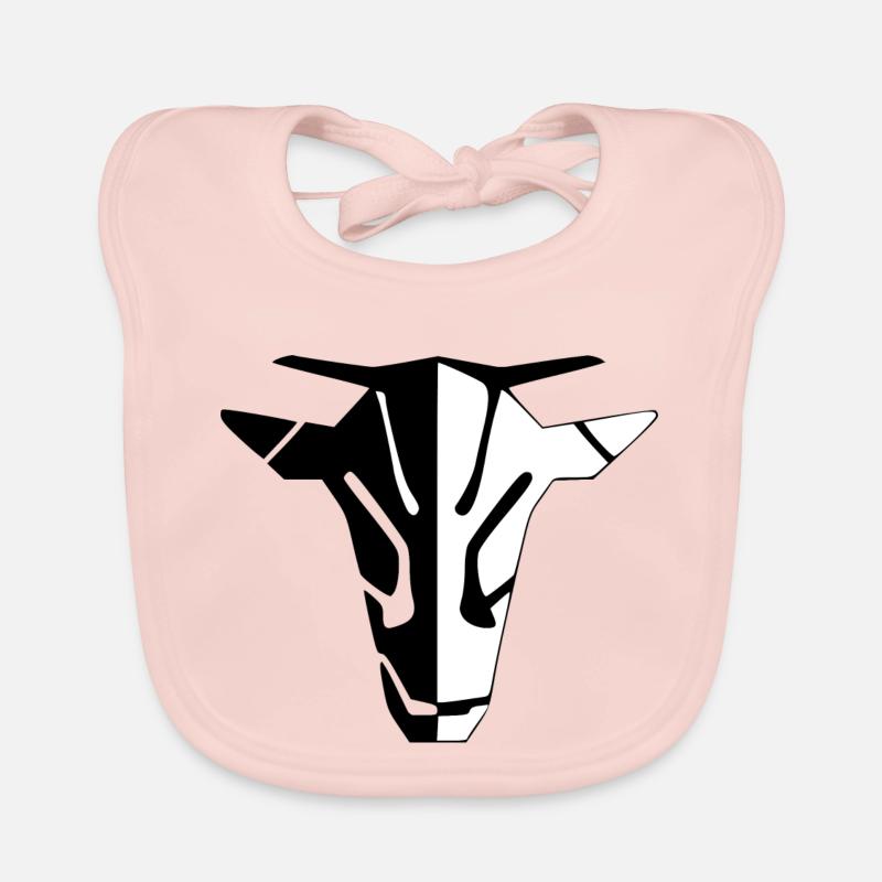 Tête de vache stylisée Bavoir bio Bébé