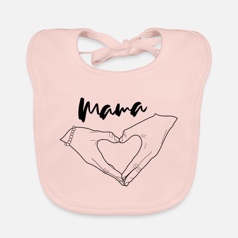 Mama Love Hands - Muttertag Design Baby Bio-Lätzchen