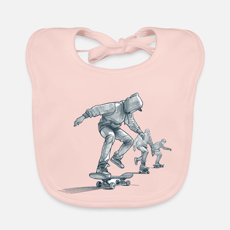 SKATEBOARDS - Bavoir bio Bébé - rose