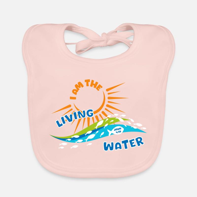 Ich bin das lebendige Wasser Baby Bio-Lätzchen