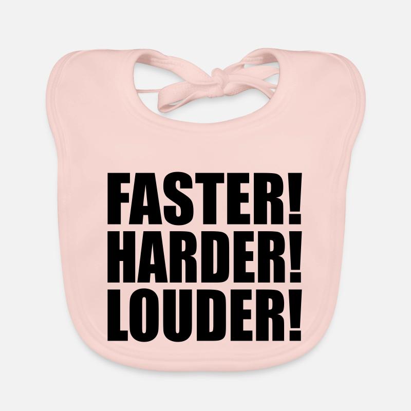 Faster Harder Louder DE Baby Bio-Lätzchen