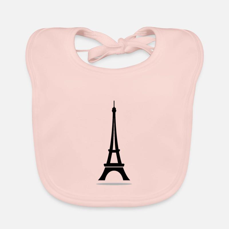 Eiffel Tower Organic Baby Bibs