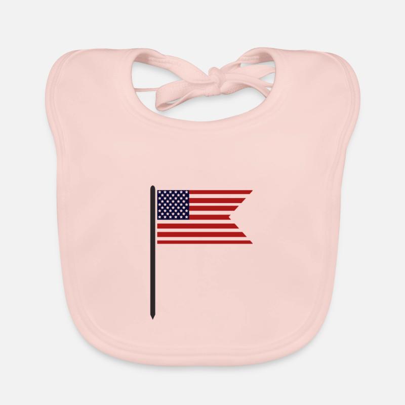 Etats-Unis flag Bavoir bio Bébé