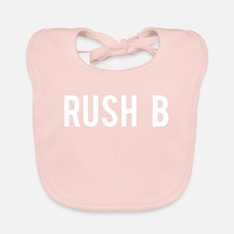 Rush B lettering! Gaming gift idea Organic Baby Bibs