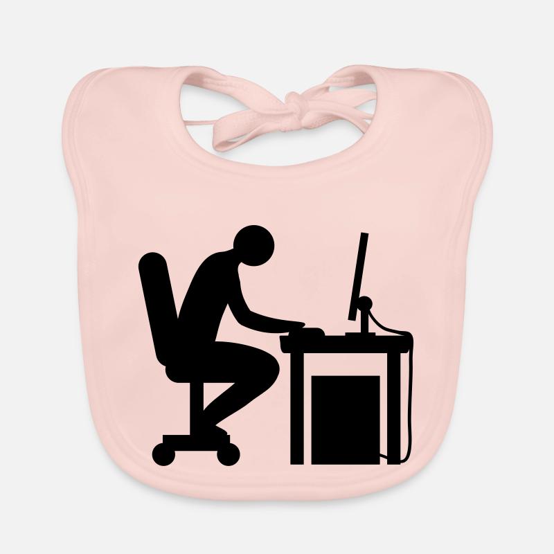 Computer desk nerd Organic Baby Bibs