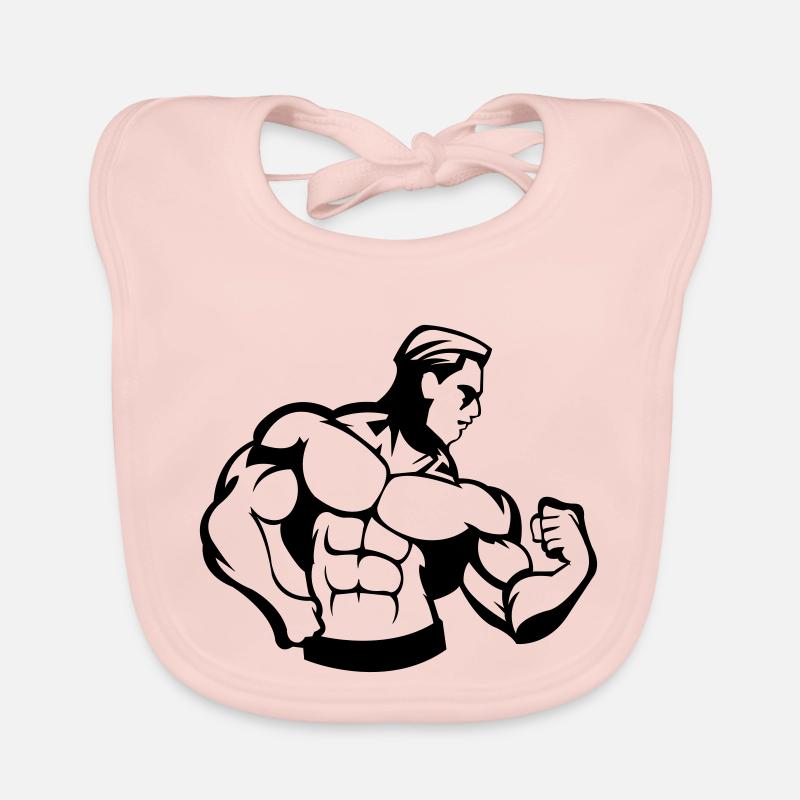 bodybuilder_01 Bavoir bio Bébé