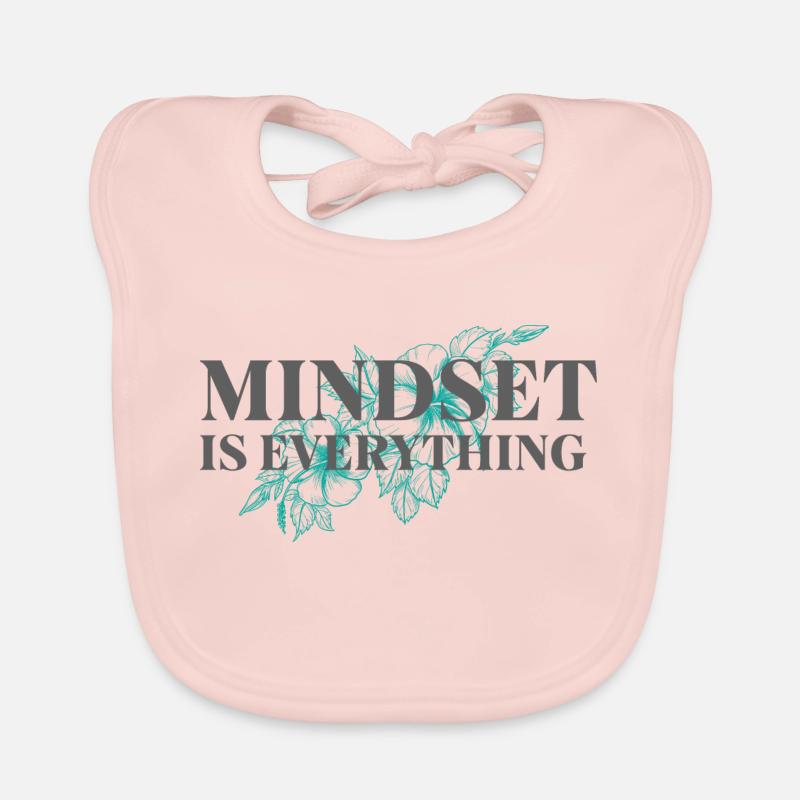 Mindset is everything - Inspirierender Spruch Baby Bio-Lätzchen