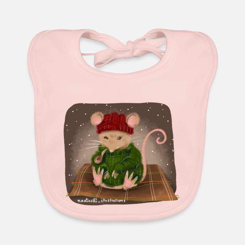 Mouse and pipe Organic Baby Bibs