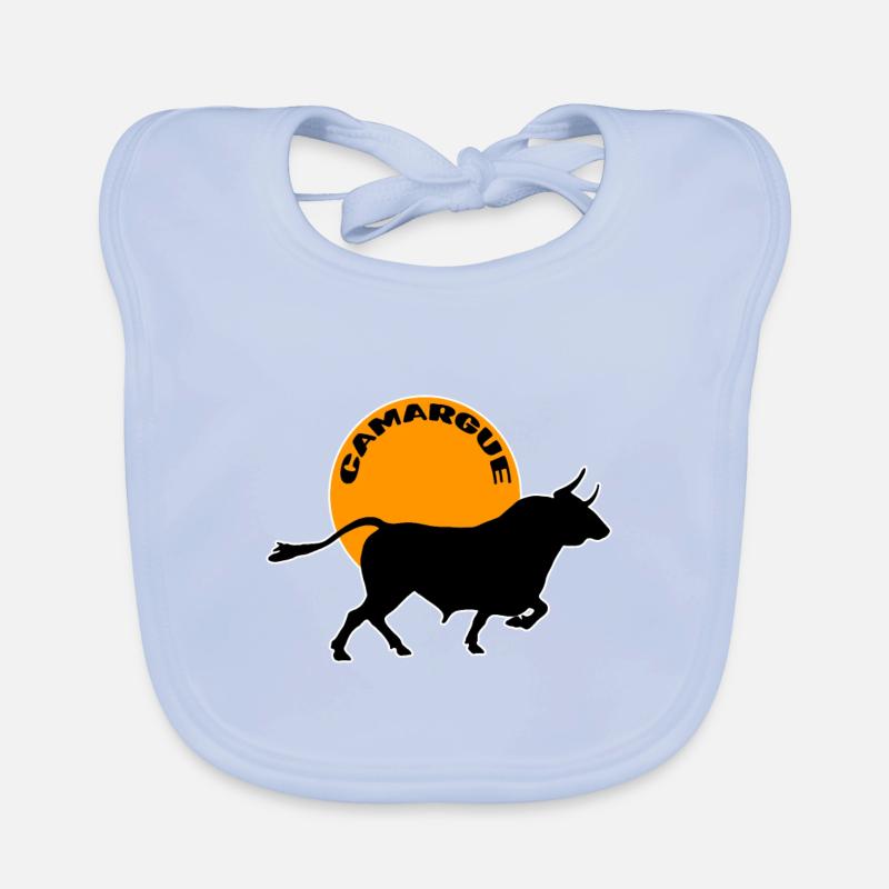 Camargue Bull sunset Organic Baby Bibs