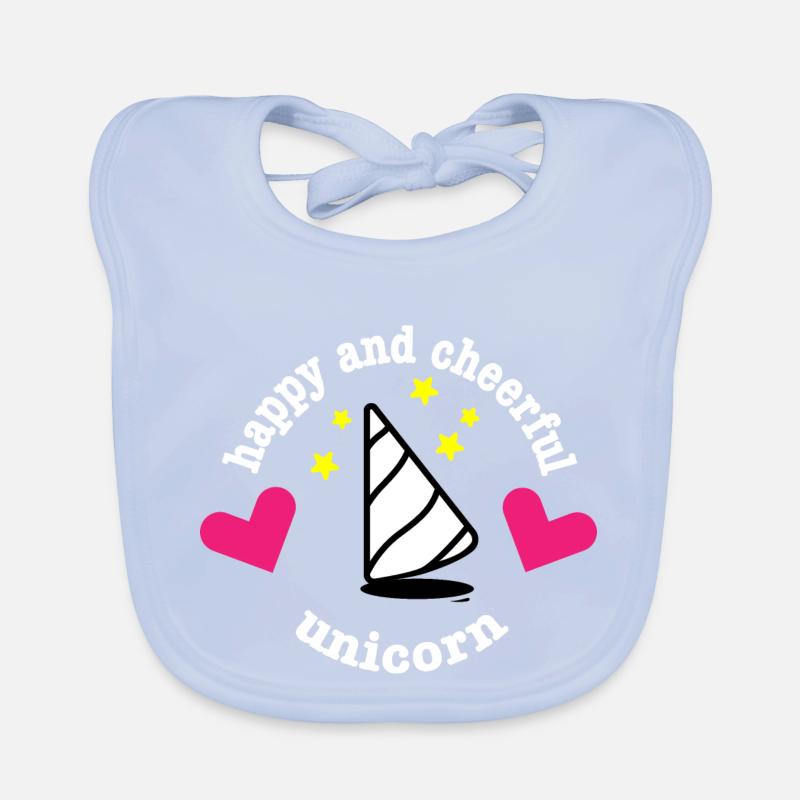 licorne joyeuse et joyeuse - GiftIdea Bavoir bio Bébé