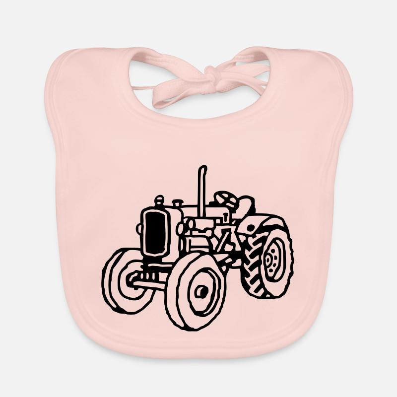 Small tractor Organic Baby Bibs