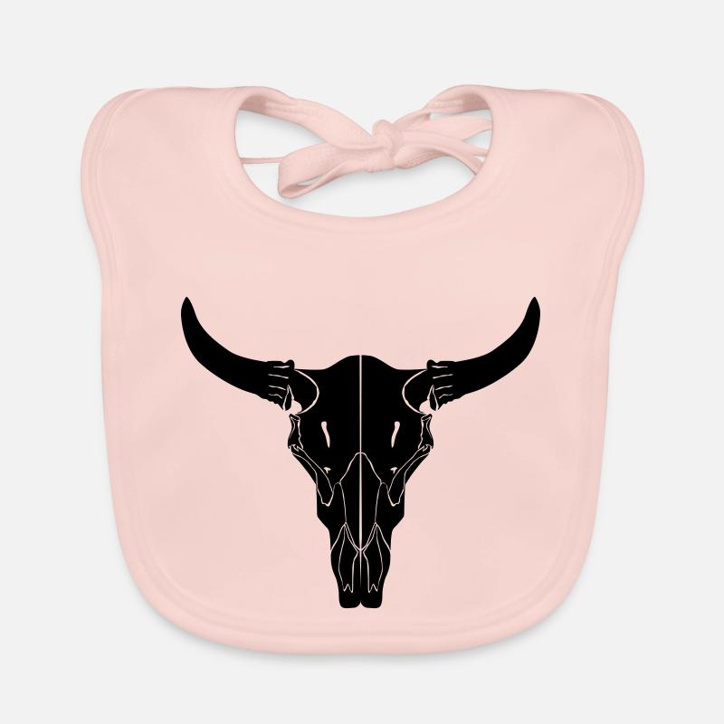 cooler Rinderschädel Baby Bio-Lätzchen