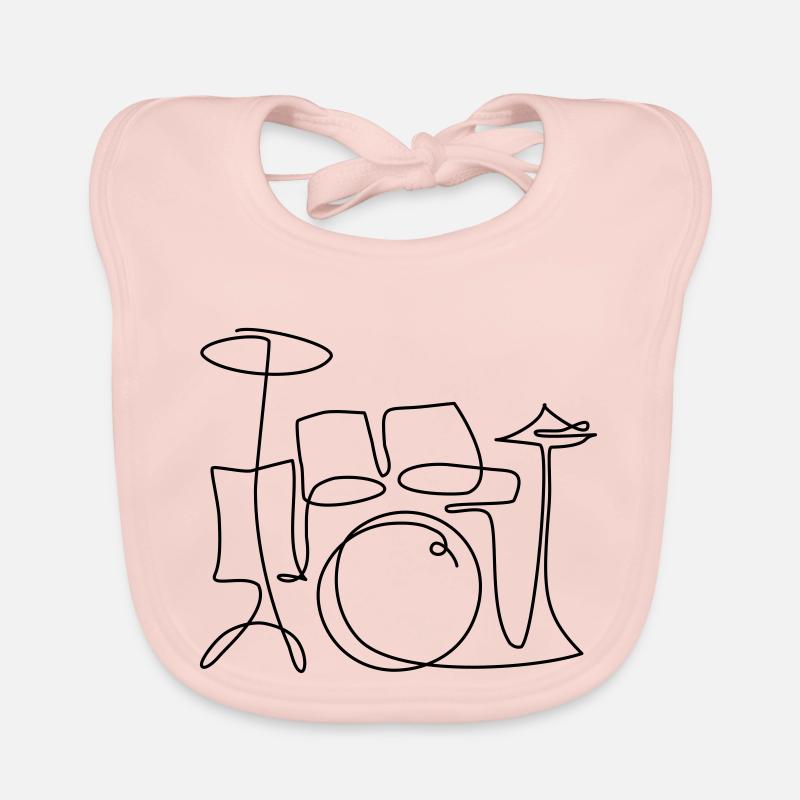 one line drums Baby Bio-Lätzchen