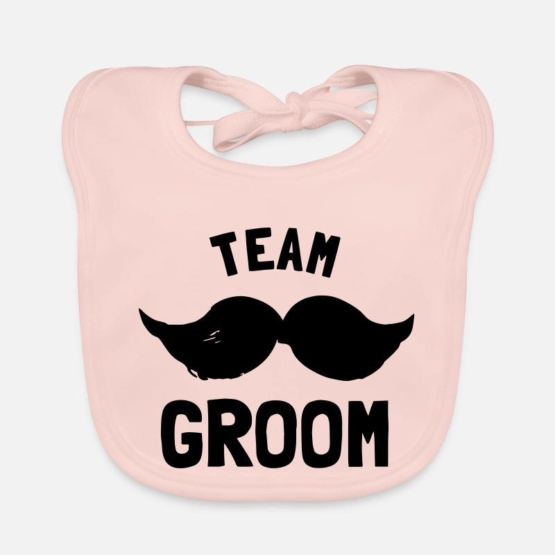 équipe Groom - Bavoir bio Bébé - rose