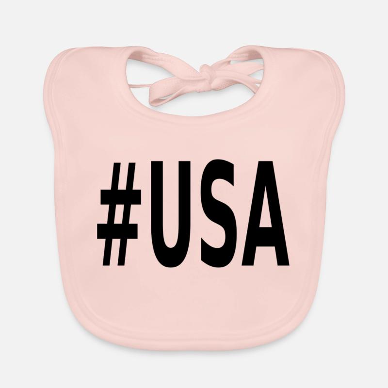 USA - Bavoir bio Bébé - rose