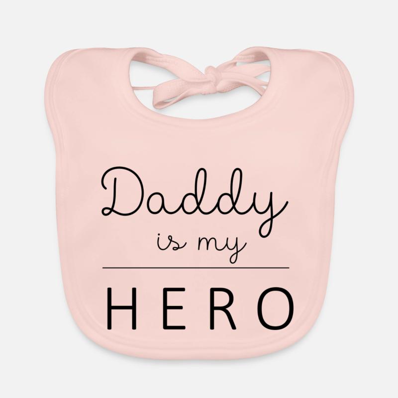 Daddy is my hero Organic Baby Bibs