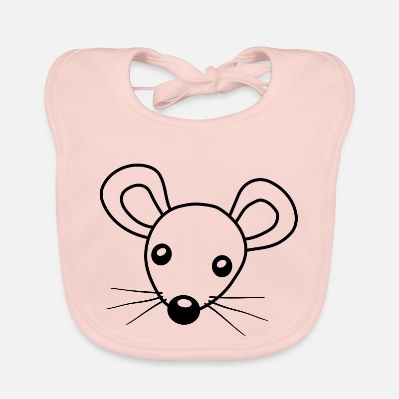 Head Mouse Clipart Organic Baby Bibs