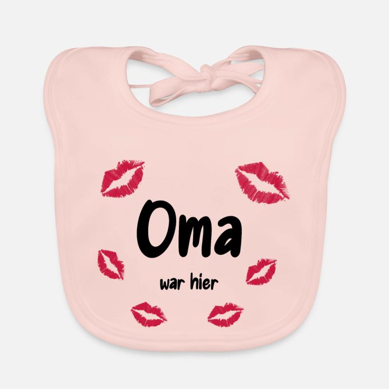 Oma war hier, Geschenkidee Oma Großmutter Baby Bio-Lätzchen