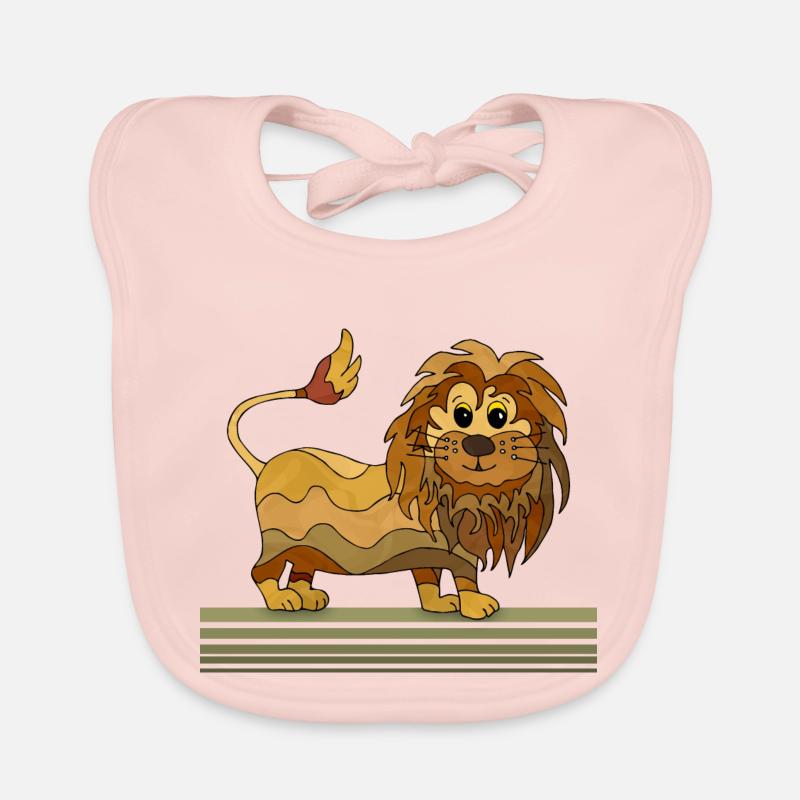 Löwe - Baby Bio-Lätzchen - Rose