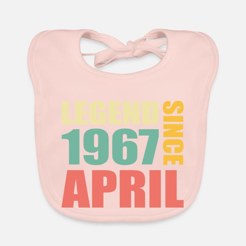 56th birthday April Born 1967 Gift idea Organic Baby Bibs