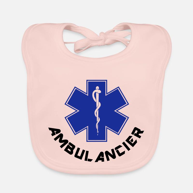 ambulancier logo Bavoir bio Bébé