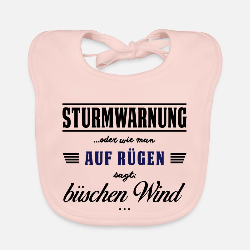 Sturmwarnung Rügen - büschen Wind Baby Bio-Lätzchen