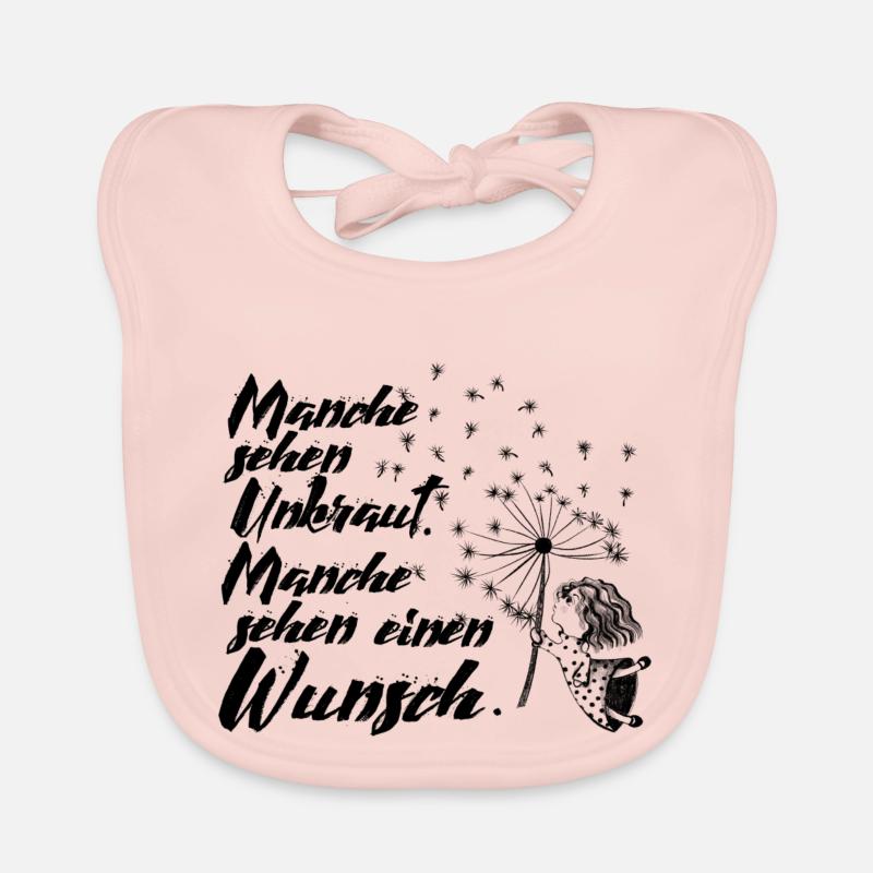 Manche sehen Unkraut - Baby Bio-Lätzchen - Rose