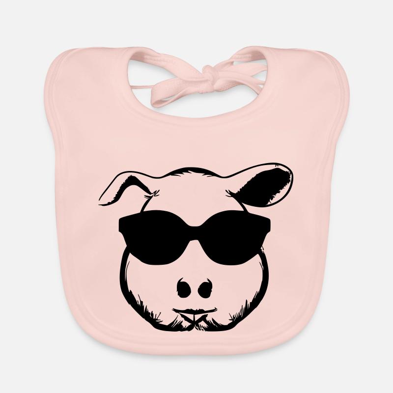 Guinea Pig Cool Sunglasses Funny Vector 6 Organic Baby Bibs