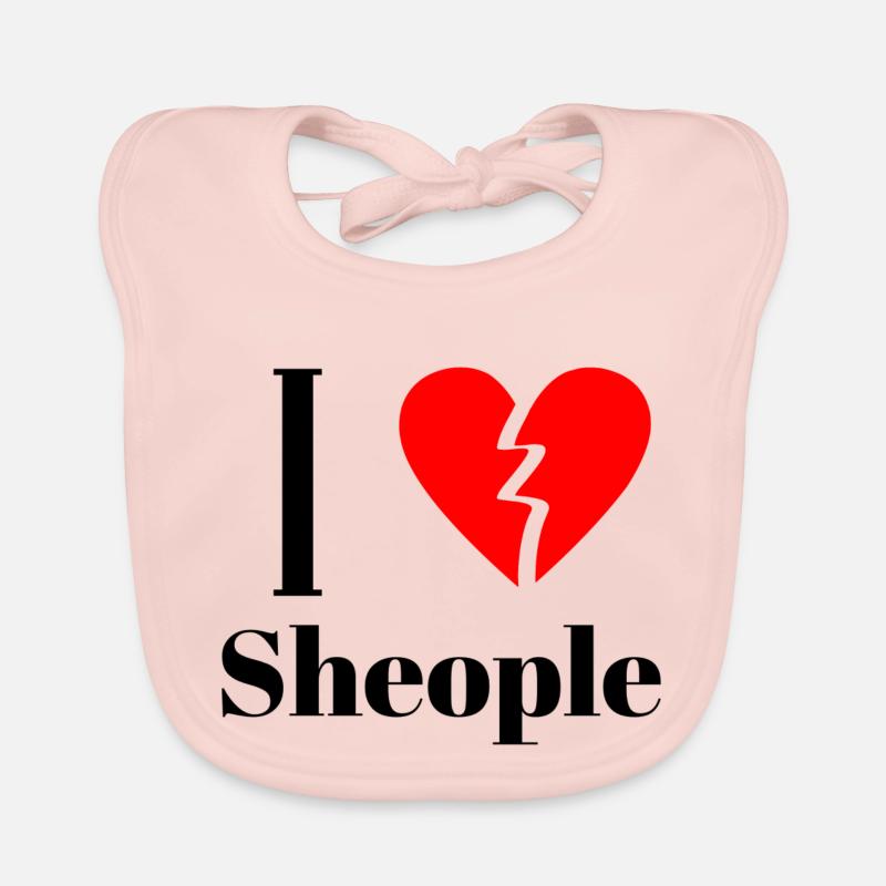 Ironic Sheople design statement Organic Baby Bibs