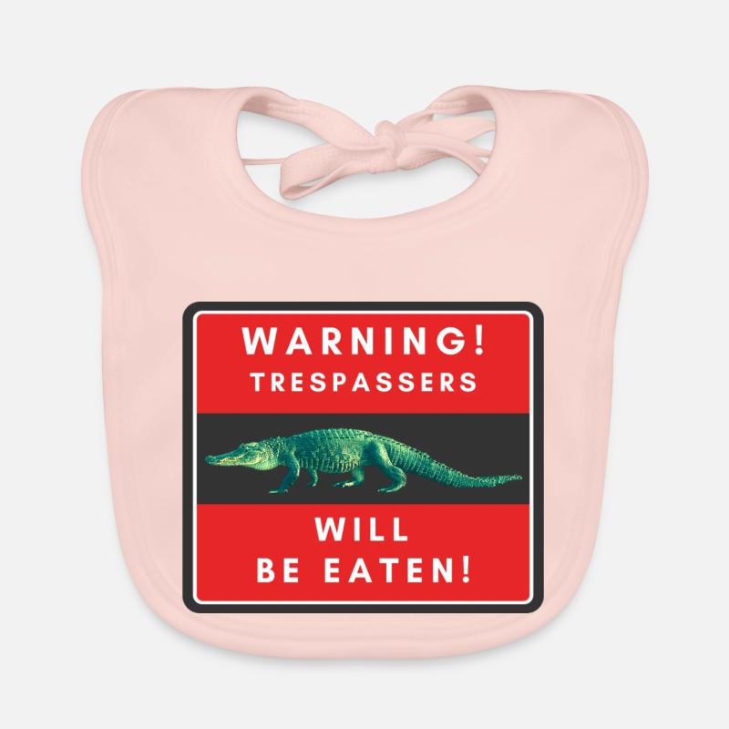 Warnung Eindringlinge werden gegessen Baby Bio-Lätzchen