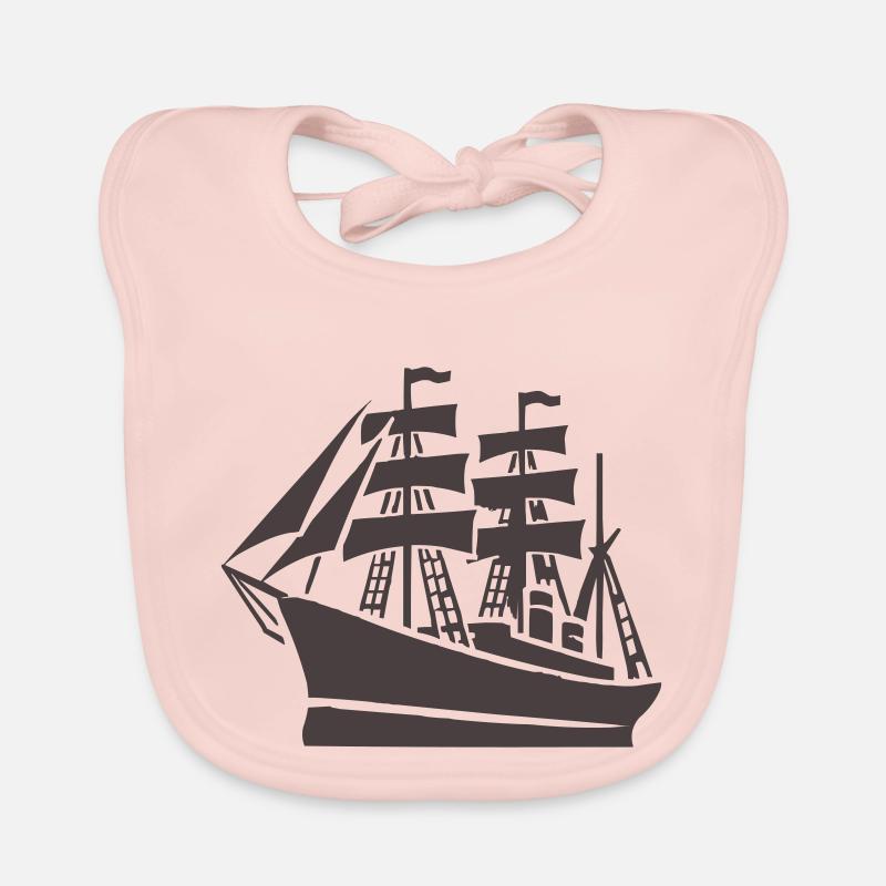 Schiff Schifffahrt - Baby Bio-Lätzchen - Rose