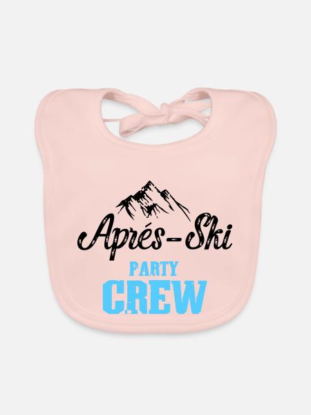 Après Ski Party Crew - Organic Baby Bibs - rose - Front
