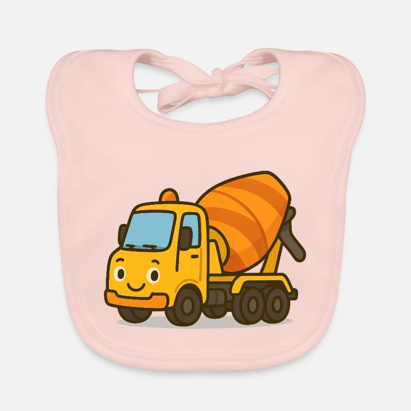 Concrete mixer Organic Baby Bibs