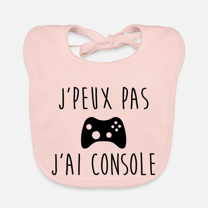 J'peux pas j'ai console - Bavoir bio Bébé - rose