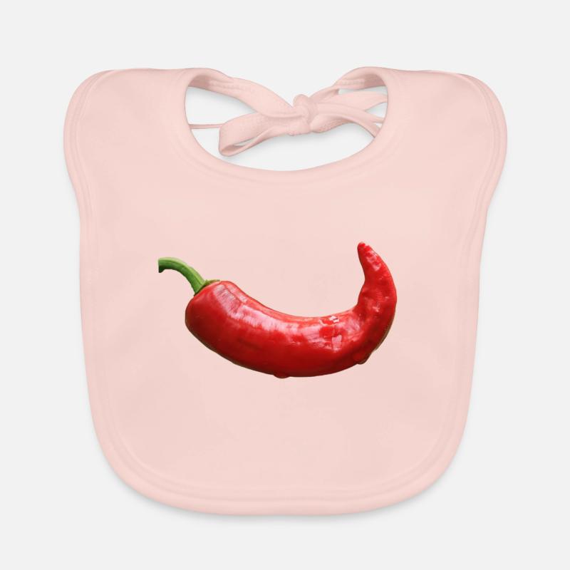 chili - Bavoir bio Bébé - rose