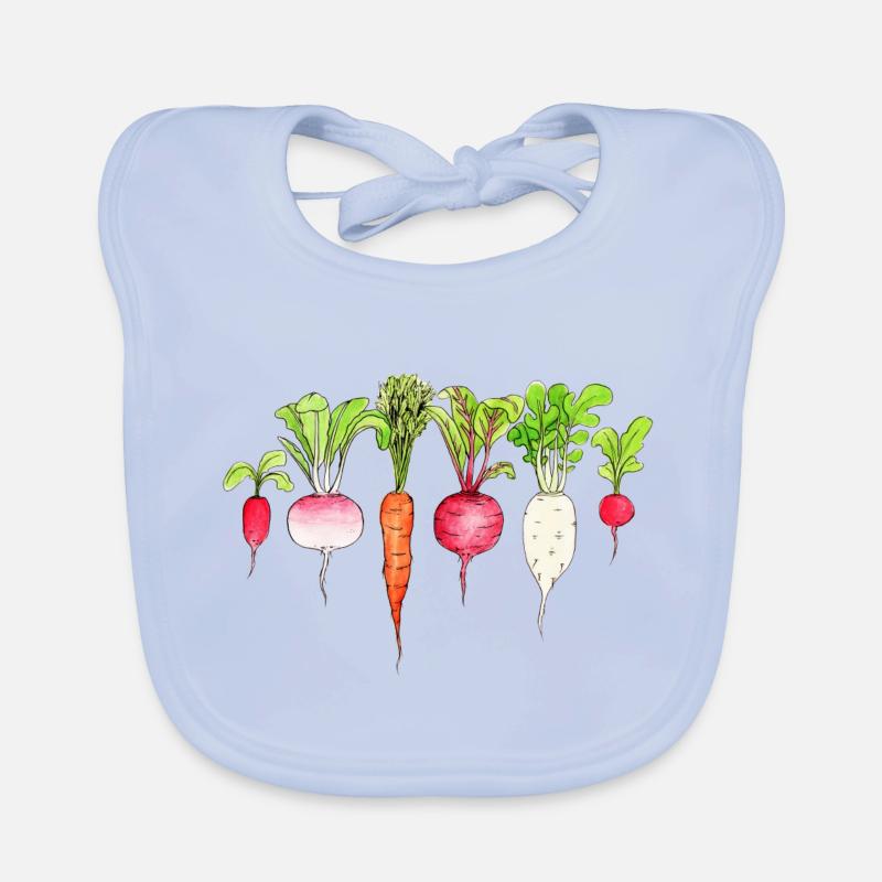 Root vegetables Radishes Carrot beetroot Radish Organic Baby Bibs