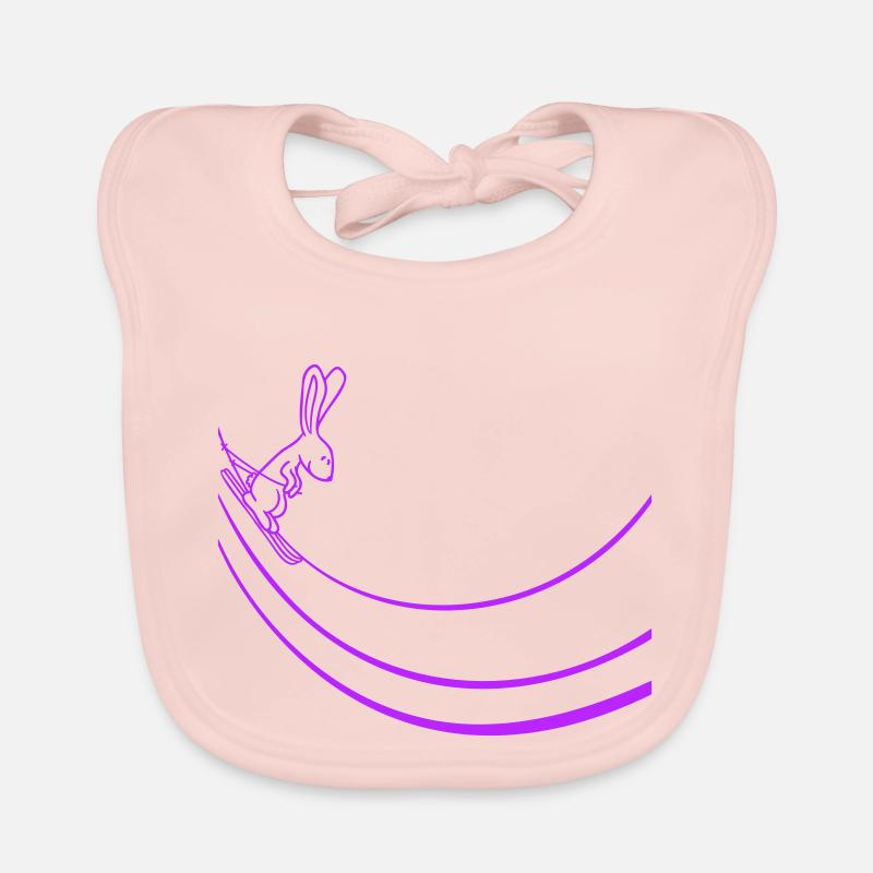 Bunny Ski Bunny Ski Jumping Ramp Skiing Snow Organic Baby Bibs