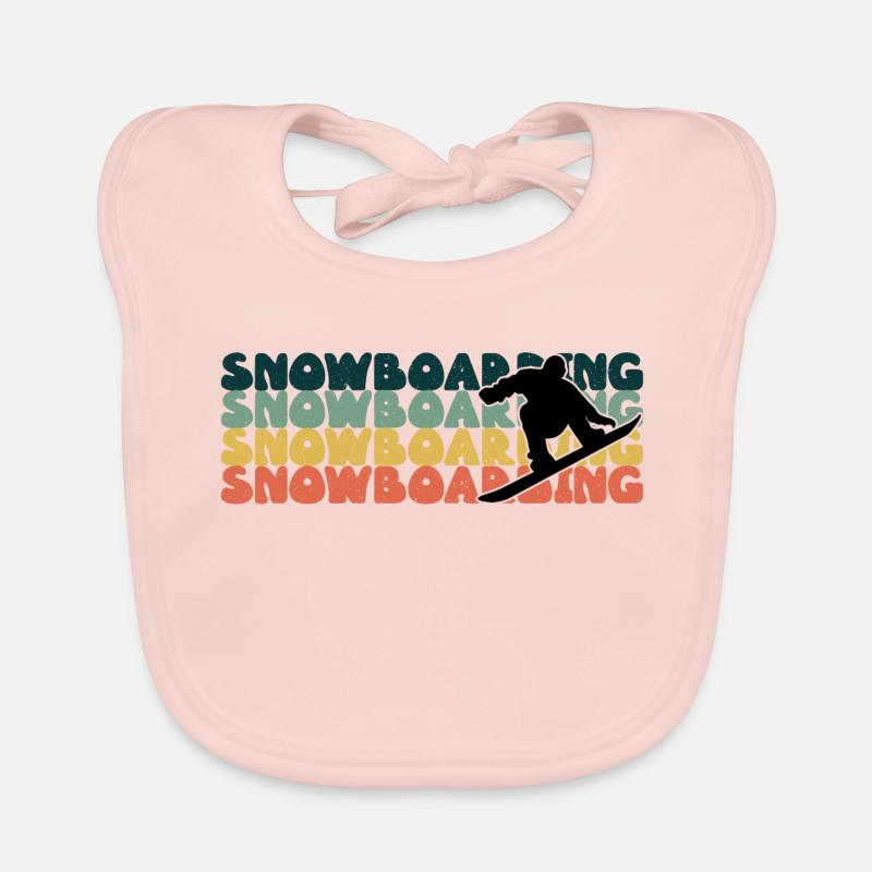 Snowboard Snowboard Snowboard Bavoir bio Bébé